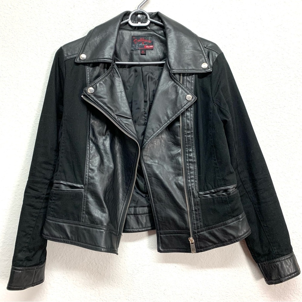 DOLLHOUSE Faux Leather Moto Jacket - Women's M